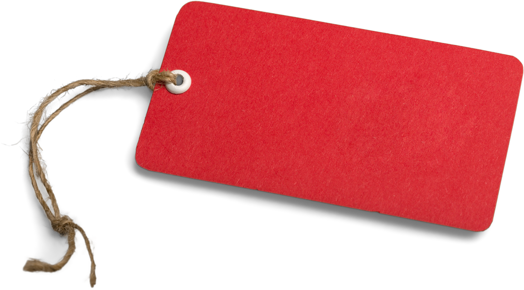 Blank Price Label Isolated